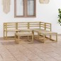 vidaXL Set Salotto da Giardino 6 pz in Legno di Pino Impregnato Verde vidaXL Set Salotto da Giardino 6 pz in Legno di Pino Impregnato Verde