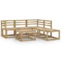 vidaXL Set Salotto da Giardino 6 pz in Legno di Pino Impregnato Verde vidaXL Set Salotto da Giardino 6 pz in Legno di Pino Impregnato Verde