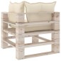 vidaXL Set Salotto Giardino Pallet Cuscini 4 pz Legno Pino Impregnato