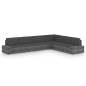 vidaXL Set Divani da Giardino 6 pz con Cuscini in Polyrattan Grigio vidaXL Set Divani da Giardino 6 pz con Cuscini in Polyrattan Grigio
