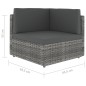 vidaXL Set Divani da Giardino 6 pz con Cuscini in Polyrattan Grigio vidaXL Set Divani da Giardino 6 pz con Cuscini in Polyrattan Grigio