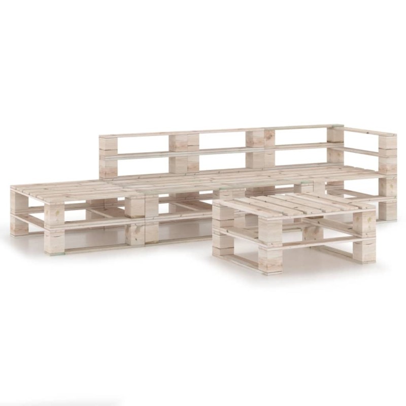 vidaXL Set Salotto Giardino in Pallet 5 pz in Legno di Pino vidaXL Set Salotto Giardino in Pallet 5 pz in Legno di Pino