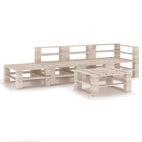 vidaXL Set Salotto Giardino in Pallet 5 pz in Legno di Pino