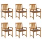 vidaXL Sedie da Giardino con Cuscini 6 pz in Legno Massello di Acacia vidaXL Sedie da Giardino con Cuscini 6 pz in Legno Massello di Acacia