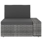 vidaXL Set Divani da Giardino 7 pz con Cuscini in Polyrattan Grigio