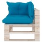 vidaXL Divano da Giardino Pallet 3 Posti con Cuscini in Legno di Pino vidaXL Divano da Giardino Pallet 3 Posti con Cuscini in Legno di Pino