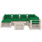 vidaXL Salotto da Giardino su Pallet 8 pz con Cuscini in Legno di Pino vidaXL Salotto da Giardino su Pallet 8 pz con Cuscini in Legno di Pino