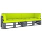 vidaXL Divano a 2 Posti su Pallet con Cuscini Pino Impregnato Grigio vidaXL Divano a 2 Posti su Pallet con Cuscini Pino Impregnato Grigio
