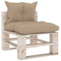 vidaXL Divano Giardino Pallet a 4 Posti Cuscini in Legno di Pino