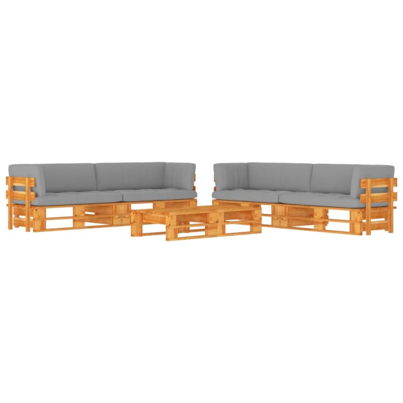 vidaXL Set Salotto Pallet 6 pz Marrone Ambra Legno di Pino Impregnato vidaXL Set Salotto Pallet 6 pz Marrone Ambra Legno di Pino Impregnato