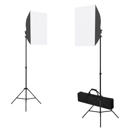 vidaXL Kit per Studio Fotografico con Softbox, Fondale e Riflettore