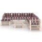 vidaXL Salotto da Giardino in Pallet 9 pz e Cuscini in Legno di Pino vidaXL Salotto da Giardino in Pallet 9 pz e Cuscini in Legno di Pino