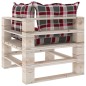vidaXL Salotto da Giardino in Pallet 9 pz e Cuscini in Legno di Pino vidaXL Salotto da Giardino in Pallet 9 pz e Cuscini in Legno di Pino