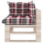 vidaXL Salotto da Giardino su Pallet 8 pz con Cuscini in Legno di Pino vidaXL Salotto da Giardino su Pallet 8 pz con Cuscini in Legno di Pino