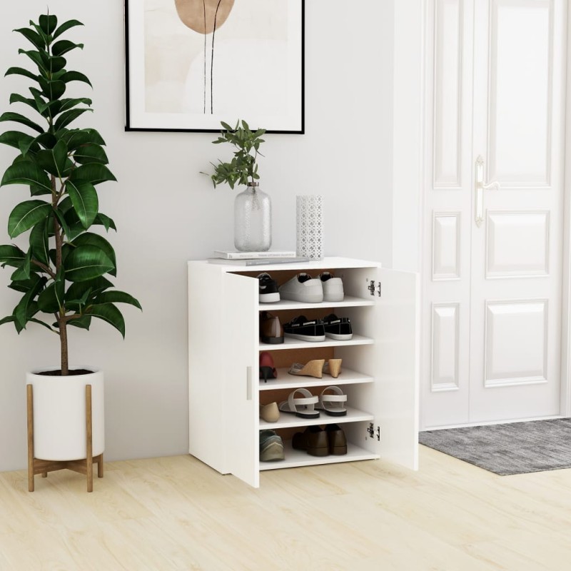 vidaXL Scarpiera Bianca 60x35x70 cm in Truciolato vidaXL Scarpiera Bianca 60x35x70 cm in Truciolato