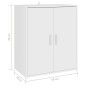 vidaXL Scarpiera Bianca 60x35x70 cm in Truciolato vidaXL Scarpiera Bianca 60x35x70 cm in Truciolato