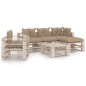 vidaXL Set Salotto Giardino su Pallet Cuscini 6 pz in Legno di Pino vidaXL Set Salotto Giardino su Pallet Cuscini 6 pz in Legno di Pino