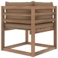 vidaXL Divano Angolare da Giardino su Pallet con Cuscini Tortora vidaXL Divano Angolare da Giardino su Pallet con Cuscini Tortora