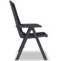 vidaXL Sedie Reclinabili Giardino 6 pz in Plastica Antracite vidaXL Sedie Reclinabili Giardino 6 pz in Plastica Antracite