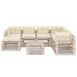 vidaXL Salotto da Giardino su Pallet 8 pz con Cuscini in Legno di Pino vidaXL Salotto da Giardino su Pallet 8 pz con Cuscini in Legno di Pino