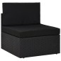 vidaXL Set Divani da Giardino 11 pz con Cuscini in Polyrattan Nero vidaXL Set Divani da Giardino 11 pz con Cuscini in Polyrattan Nero