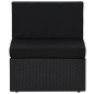 vidaXL Set Divani da Giardino 11 pz con Cuscini in Polyrattan Nero vidaXL Set Divani da Giardino 11 pz con Cuscini in Polyrattan Nero