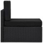 vidaXL Set Divani da Giardino 11 pz con Cuscini in Polyrattan Nero vidaXL Set Divani da Giardino 11 pz con Cuscini in Polyrattan Nero