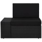 vidaXL Set Divani da Giardino 11 pz con Cuscini in Polyrattan Nero vidaXL Set Divani da Giardino 11 pz con Cuscini in Polyrattan Nero