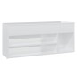 vidaXL Panca Portascarpe Bianco Lucido 105x30x45 cm in Truciolato vidaXL Panca Portascarpe Bianco Lucido 105x30x45 cm in Truciolato