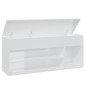 vidaXL Panca Portascarpe Bianco Lucido 105x30x45 cm in Truciolato vidaXL Panca Portascarpe Bianco Lucido 105x30x45 cm in Truciolato