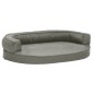 vidaXL Materasso Ergonomico per Cani 75x53 cm Effetto Lino Grigio vidaXL Materasso Ergonomico per Cani 75x53 cm Effetto Lino Grigio