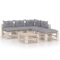 vidaXL Set Salotto Giardino su Pallet Cuscini 6 pz in Legno di Pino vidaXL Set Salotto Giardino su Pallet Cuscini 6 pz in Legno di Pino