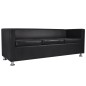 vidaXL Set Divani a 3 e a 2 Posti in Similpelle Nero vidaXL Set Divani a 3 e a 2 Posti in Similpelle Nero