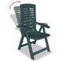 vidaXL Sedie Reclinabili da Giardino 6 pz in Plastica Verdi vidaXL Sedie Reclinabili da Giardino 6 pz in Plastica Verdi