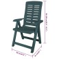 vidaXL Sedie Reclinabili da Giardino 6 pz in Plastica Verdi vidaXL Sedie Reclinabili da Giardino 6 pz in Plastica Verdi