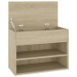 vidaXL Panca Portascarpe Rovere Sonoma 60x30x45 cm in Truciolato vidaXL Panca Portascarpe Rovere Sonoma 60x30x45 cm in Truciolato