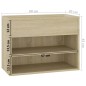 vidaXL Panca Portascarpe Rovere Sonoma 60x30x45 cm in Truciolato vidaXL Panca Portascarpe Rovere Sonoma 60x30x45 cm in Truciolato