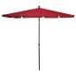Ombrellone da Giardino con Palo 210x140 cm Rosso Bordò Ombrellone da Giardino con Palo 210x140 cm Rosso Bordò