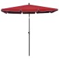 Ombrellone da Giardino con Palo 210x140 cm Rosso Bordò Ombrellone da Giardino con Palo 210x140 cm Rosso Bordò