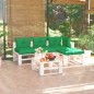 vidaXL Set Salotto Giardino su Pallet Cuscini 5 pz in Legno di Pino vidaXL Set Salotto Giardino su Pallet Cuscini 5 pz in Legno di Pino