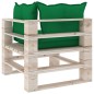 vidaXL Set Salotto Giardino su Pallet Cuscini 5 pz in Legno di Pino vidaXL Set Salotto Giardino su Pallet Cuscini 5 pz in Legno di Pino
