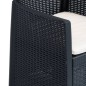 vidaXL Set Pranzo da Giardino 5 pz in Plastica Antracite Stile Rattan vidaXL Set Pranzo da Giardino 5 pz in Plastica Antracite Stile Rattan
