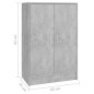 vidaXL Scarpiera Grigio Cemento 60x35x92 cm in Truciolato vidaXL Scarpiera Grigio Cemento 60x35x92 cm in Truciolato