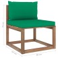 vidaXL Set Salotto Giardino Pallet Cuscini 3 pz Legno Pino Impregnato vidaXL Set Salotto Giardino Pallet Cuscini 3 pz Legno Pino Impregnato