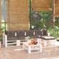 vidaXL Set Salotto Giardino su Pallet Cuscini 6 pz in Legno di Pino vidaXL Set Salotto Giardino su Pallet Cuscini 6 pz in Legno di Pino