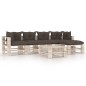 vidaXL Set Salotto Giardino su Pallet Cuscini 6 pz in Legno di Pino vidaXL Set Salotto Giardino su Pallet Cuscini 6 pz in Legno di Pino