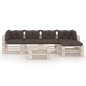 vidaXL Set Salotto Giardino su Pallet Cuscini 6 pz in Legno di Pino vidaXL Set Salotto Giardino su Pallet Cuscini 6 pz in Legno di Pino