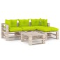 vidaXL Set Salotto Giardino su Pallet Cuscini 5 pz in Legno di Pino vidaXL Set Salotto Giardino su Pallet Cuscini 5 pz in Legno di Pino