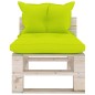 vidaXL Set Salotto Giardino su Pallet Cuscini 5 pz in Legno di Pino vidaXL Set Salotto Giardino su Pallet Cuscini 5 pz in Legno di Pino