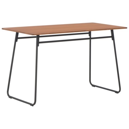 vidaXL Set da Pranzo 5 pz Marrone Acciaio e Compensato Solido